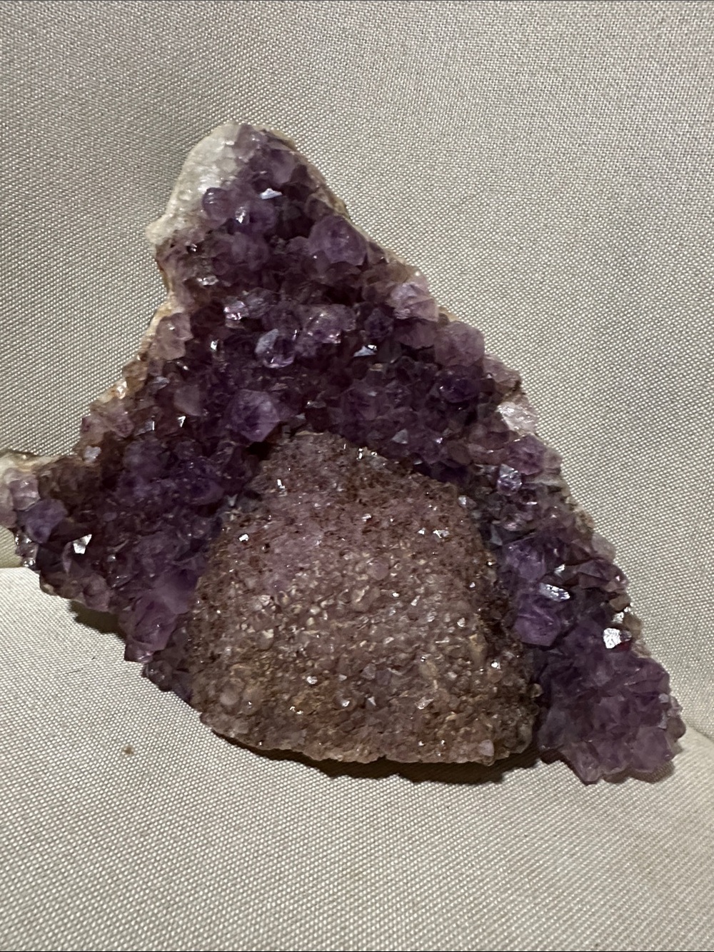 Amethyst Crystal Geode Home Accent - Purple